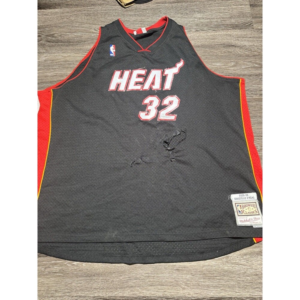 Miami Heat Shaq Jersey Black Mens 3XLB Mitchell & Ness 2005 Shaquille Oneal